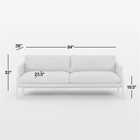 Amoria Sonoma Butterscotch Leather Sofa with Wood Frame