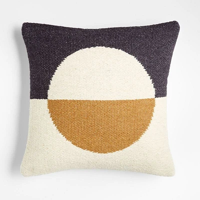 Anatole 20"x20" Golden Brown Colorblock Throw Pillow Cover