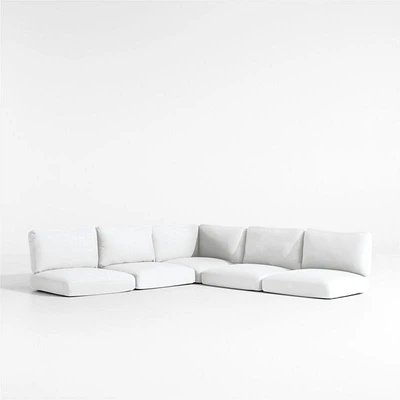 Andorra White Sunbrella ® 3-Piece L-Shaped Outdoor Cushions