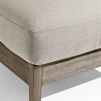Andorra Weathered Grey Wood Outdoor Armless Chair with Sand Cushions