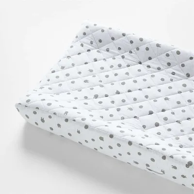 Animal Dot Organic Heathered Jersey Baby Changing Pad Cover