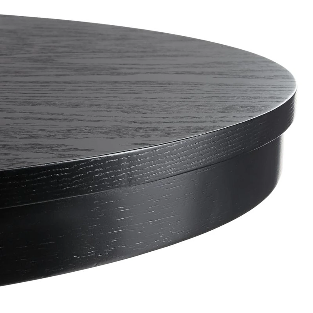Aniston Black 45" Round Extension Dining Table