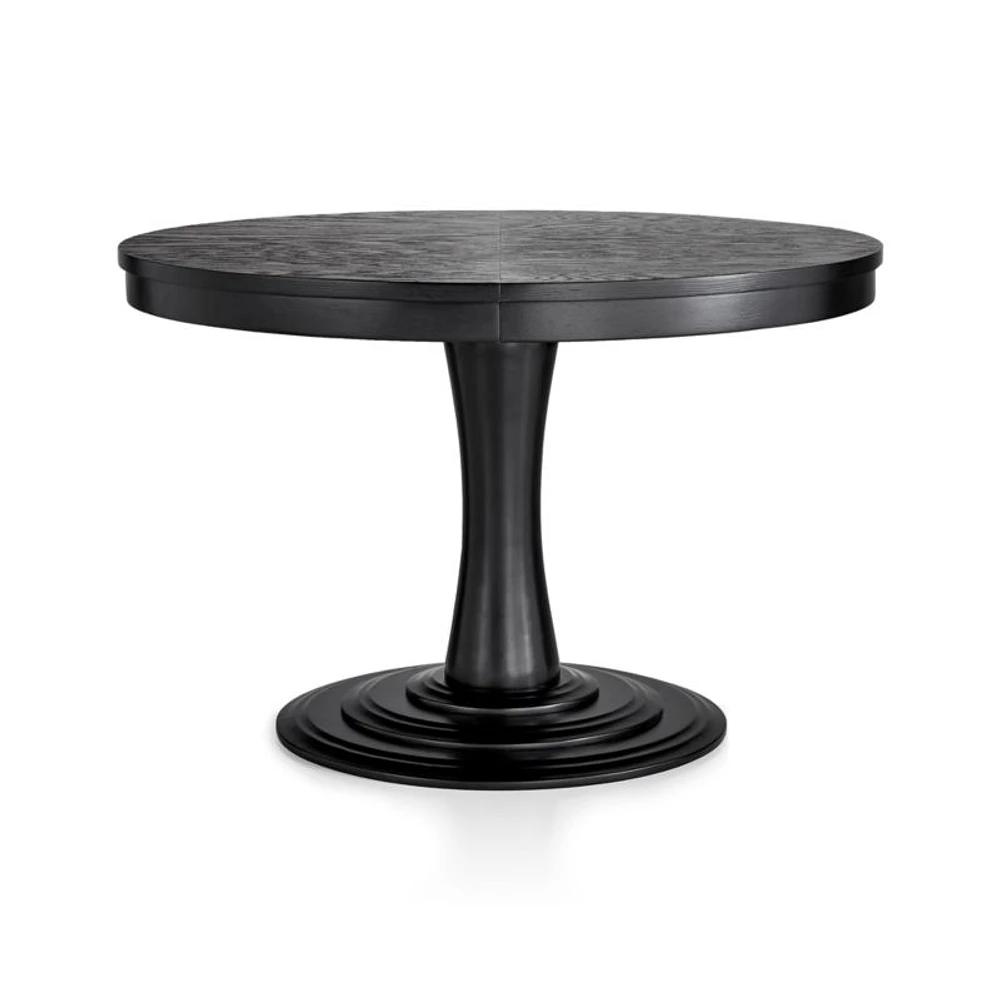 Aniston Black 45" Round Extension Dining Table