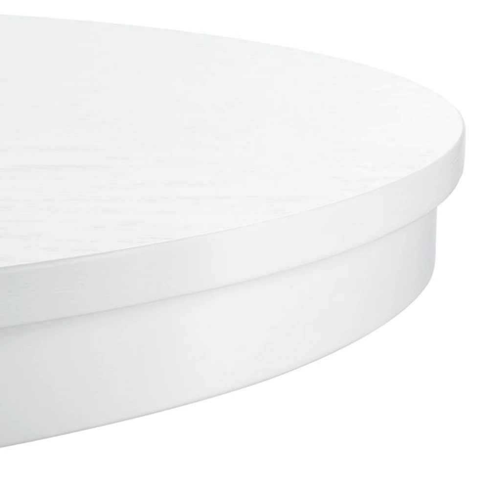 Aniston White 45" Round Extension Dining Table