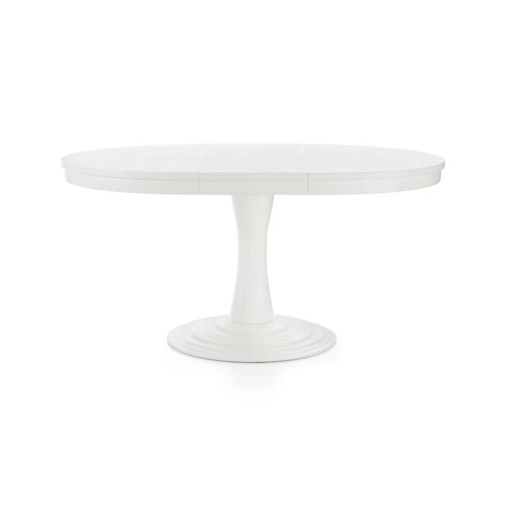 Aniston White 45" Round Extension Dining Table