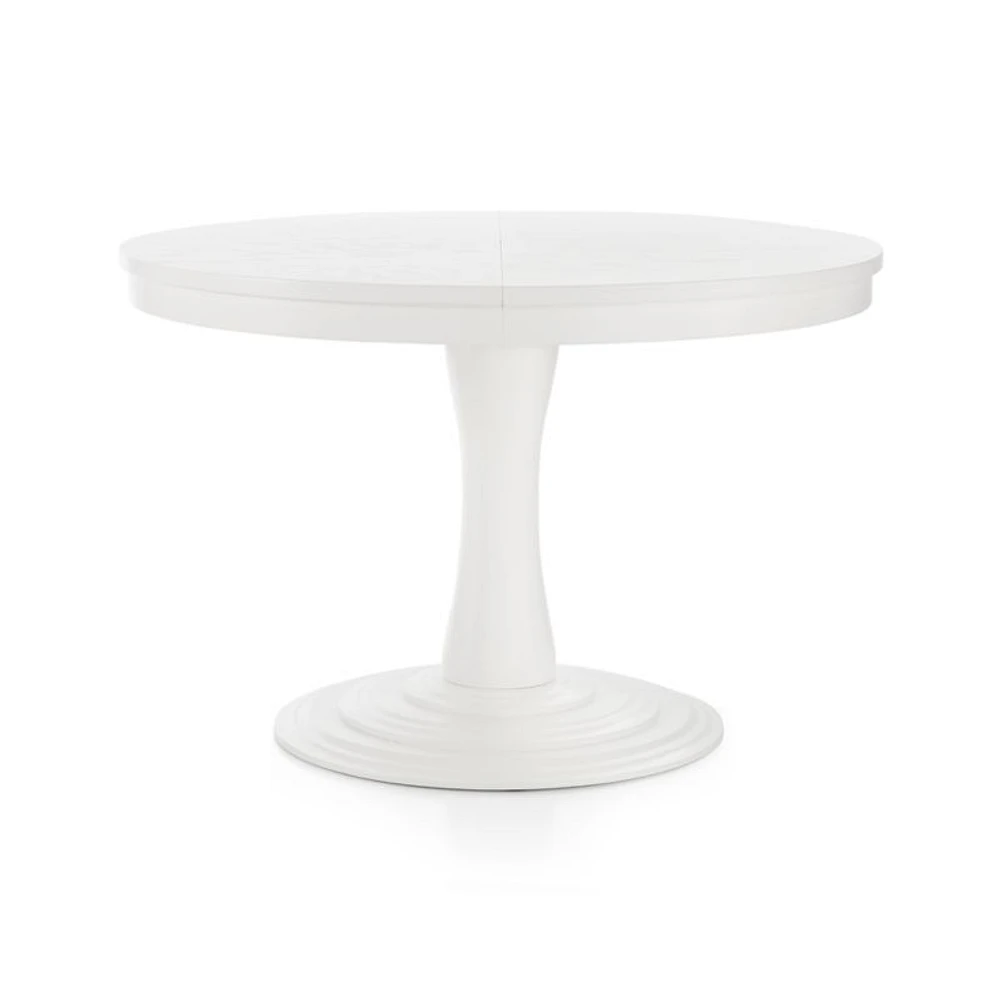 Aniston White 45" Round Extension Dining Table