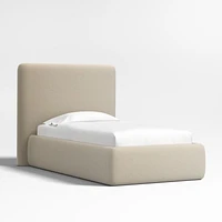 Anneli Taupe Upholstered Twin Bed