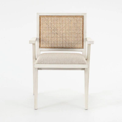 Annette Cream Upholstered Cane Dining Chair