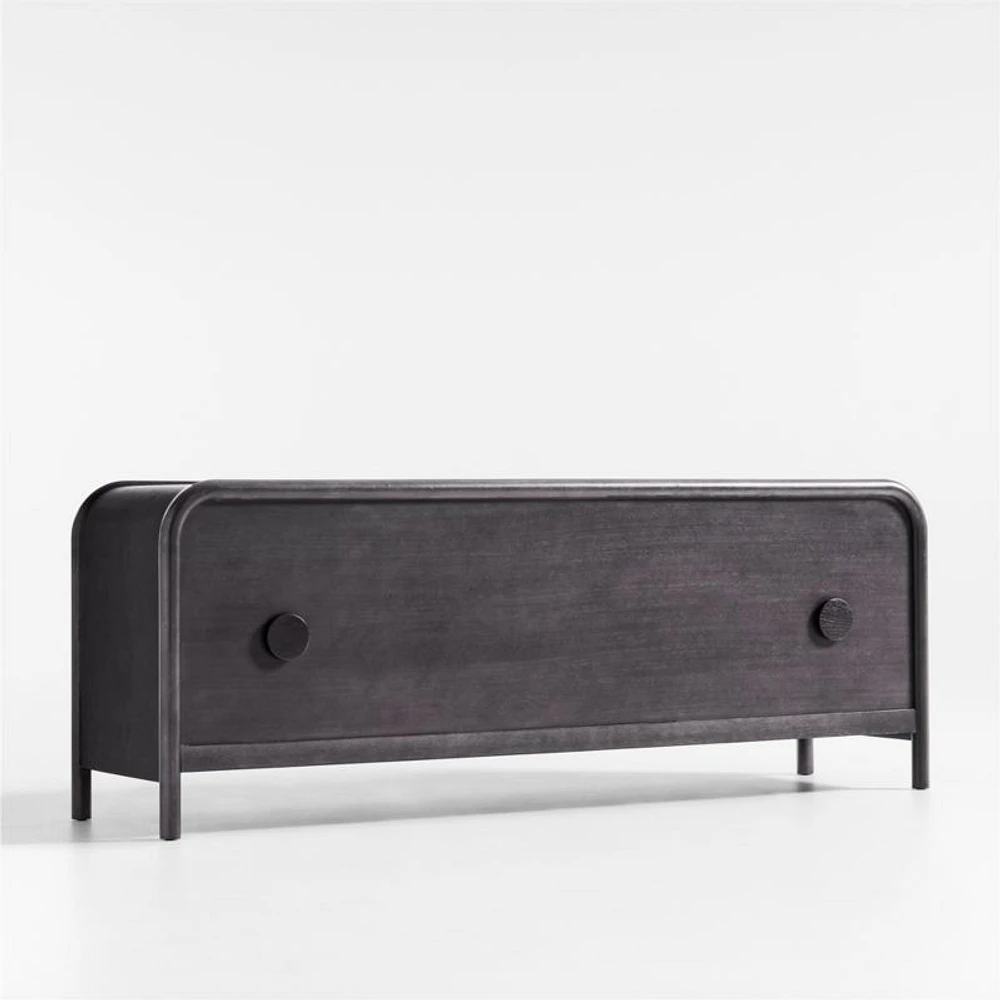 Annie 149" Charcoal Brown Wood Storage Media Console Set by Leanne Ford