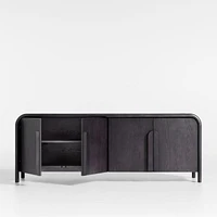 Annie 149" Charcoal Brown Wood Storage Media Console Set by Leanne Ford