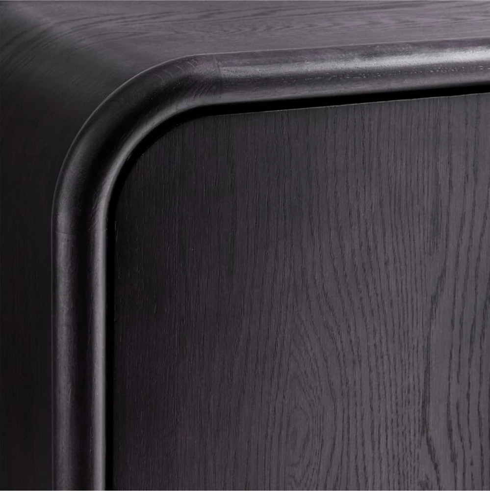 Annie 149" Charcoal Brown Wood Storage Media Console Set by Leanne Ford