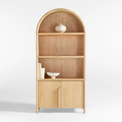 Annie Natural Wood Storage Bookcase with Shelves by Leanne Ford