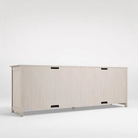 Ainsworth Pickled Oak 85" Storage Media Console with Glass/Wood Doors