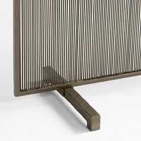 Antiqued Brass Fireplace Screen