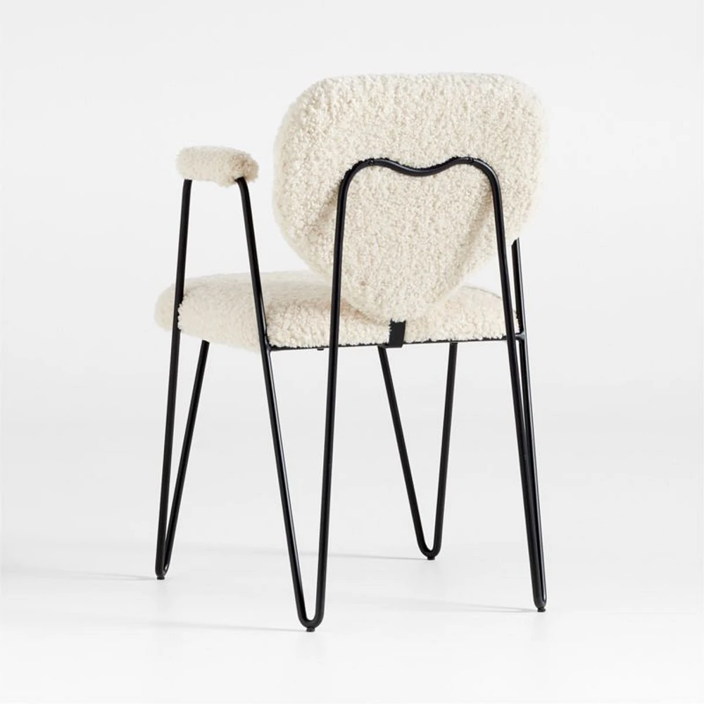 Apres Shearling Dining Arm Chair