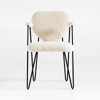 Apres Shearling Dining Arm Chair