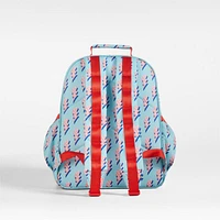 Lightning Bolts Aqua Medium Kids Backpack with Side Pockets