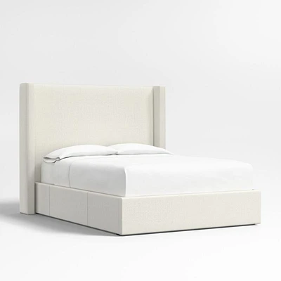 Arden 60" Ivory Queen Upholstered Headboard with Storage Bed Base