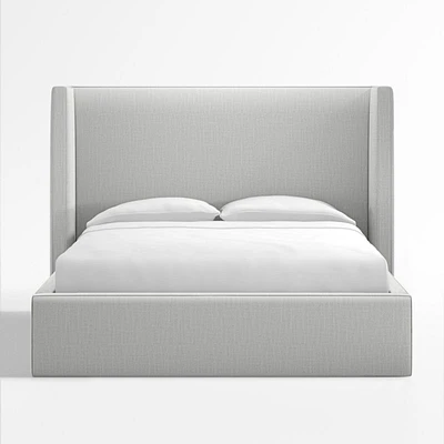 Arden Oyster Grey Upholstered Queen Bed with 52" Headboard
