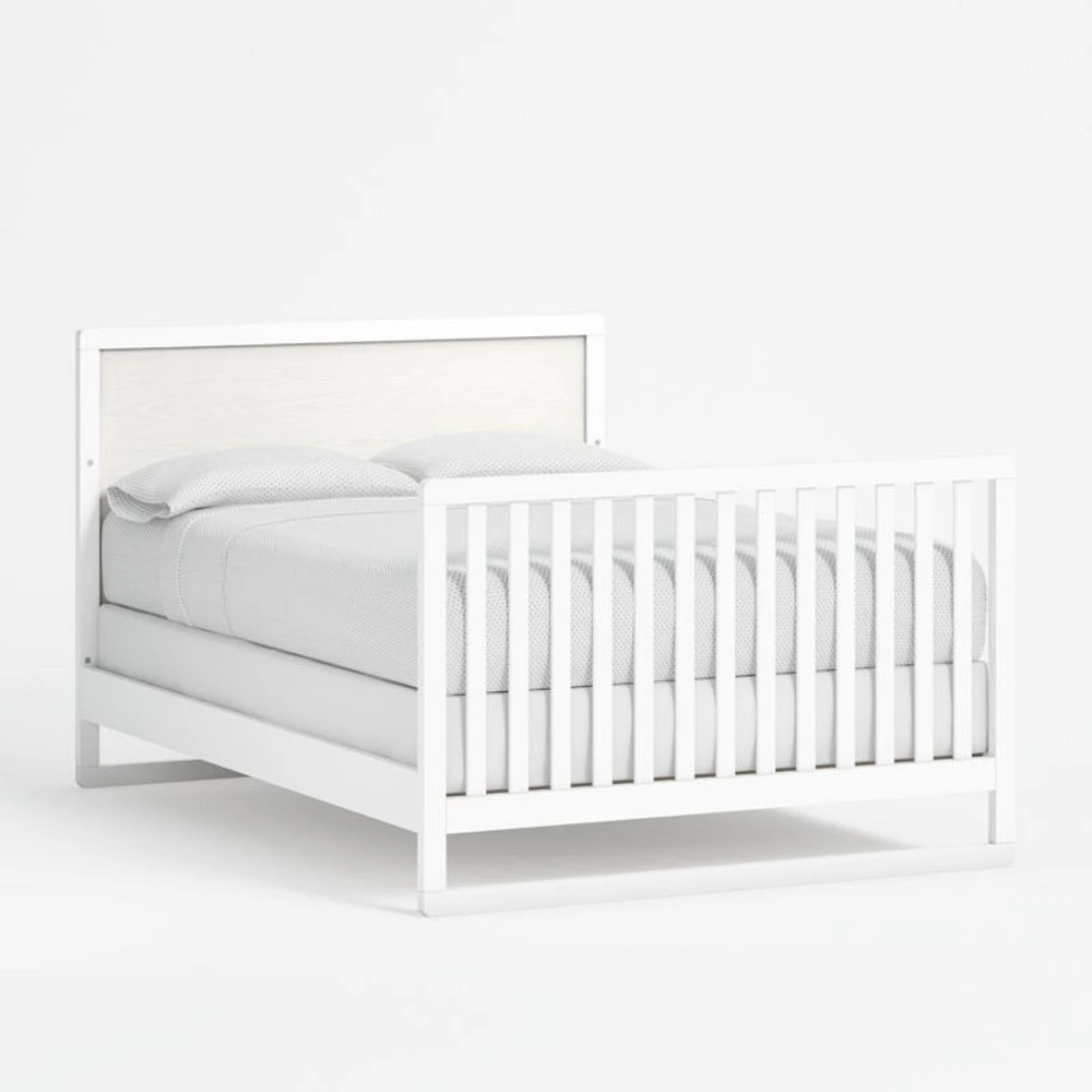 Arlyn Two-Tone White Wood Baby Crib