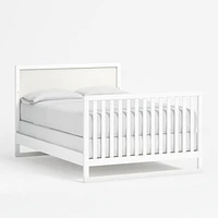 Arlyn Two-Tone White Wood Baby Crib