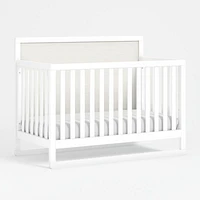 Arlyn Two-Tone White Wood Baby Crib