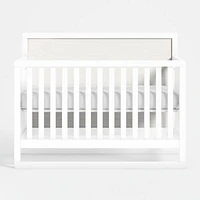 Arlyn Two-Tone White Wood Baby Crib