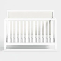 Arlyn Two-Tone White Wood Baby Crib