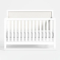 Arlyn Two-Tone White Wood Baby Crib