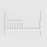 Arlyn Two-Tone White Wood Baby Crib