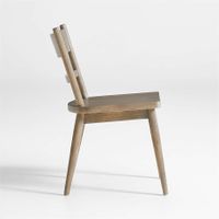 Arno Light Brown Wood Side Chair