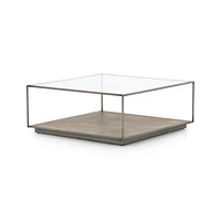 Array Square Coffee Table with Shelf