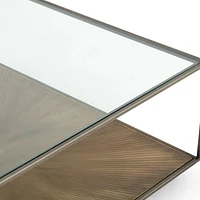 Array Square Coffee Table with Shelf