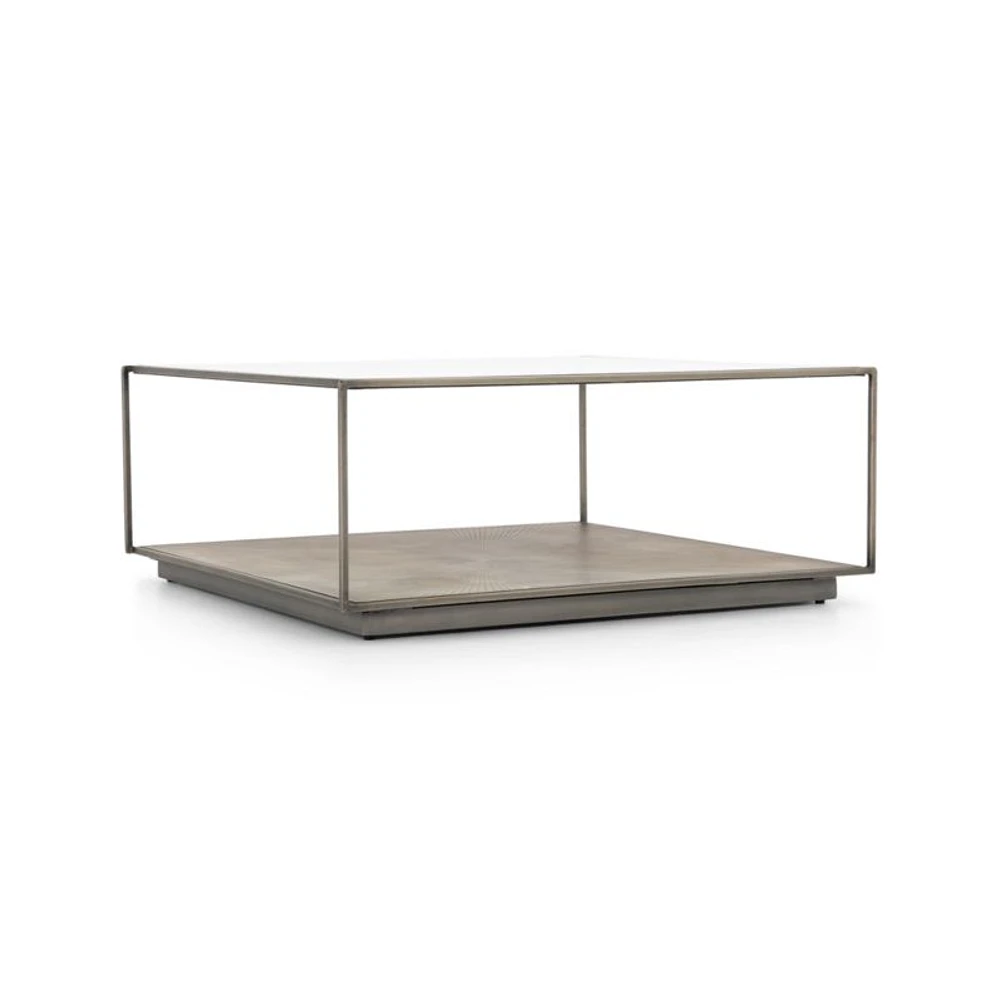Array Square Coffee Table with Shelf
