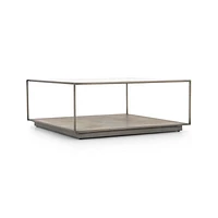 Array Square Coffee Table with Shelf