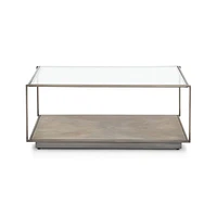 Array Square Coffee Table with Shelf