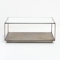 Array Square Coffee Table with Shelf