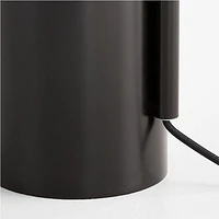 Arren Black Floor Lamp with Clear Angled Shade 56"
