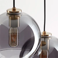 Arren Brass Round 3-Light Pendant with Silver Round Shades