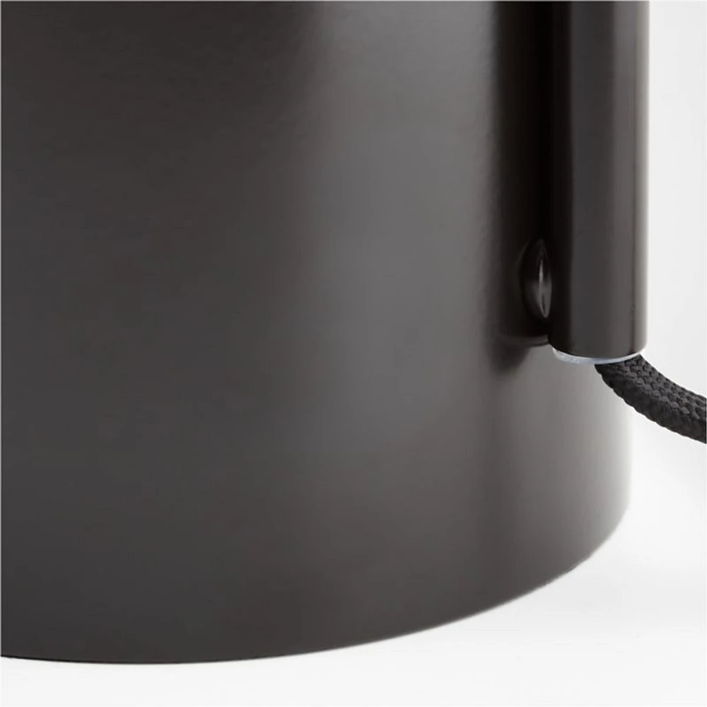 Arren Black Table Lamp with Clear Teardrop Shade 22.25"