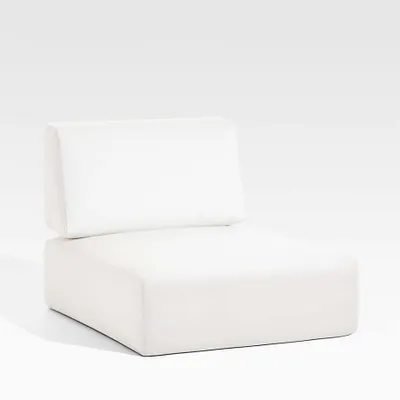 Ashore White Outdoor Lounge Chair Cushion