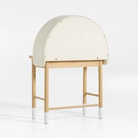 Aksel Fabric-Covered Kids Desk Hutch