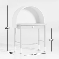 Aksel Fabric-Covered Kids Desk Hutch