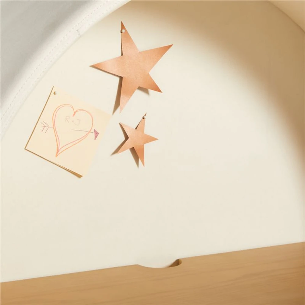 Aksel Fabric-Covered Kids Desk Hutch