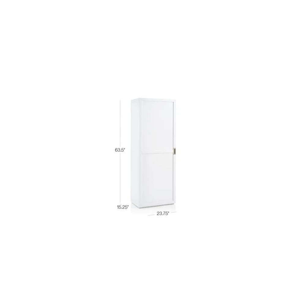 Aspect White Modular Bookcase with Wood Door
