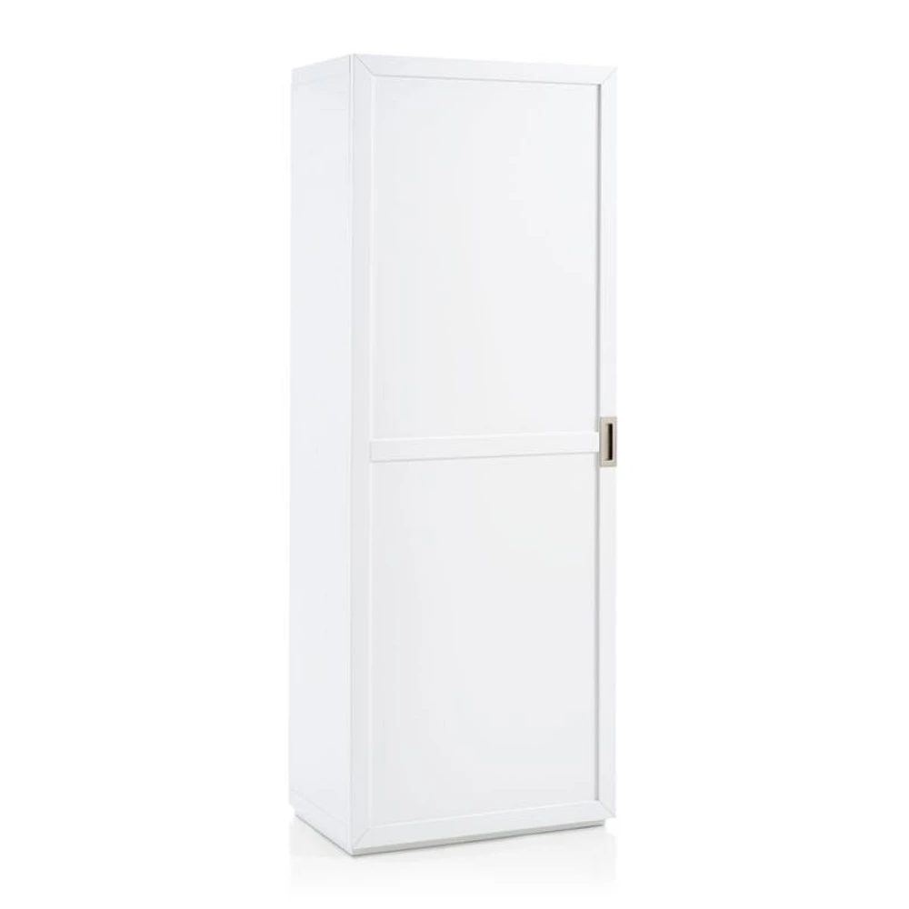Aspect White Modular Bookcase with Wood Door