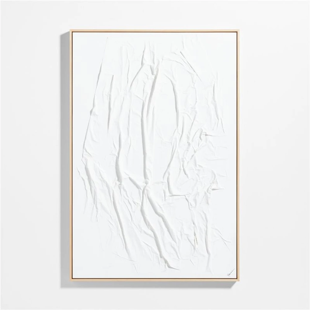 "Aspen" Framed White Textured Wall Art Print 41"x61" by Patrick St. Germain