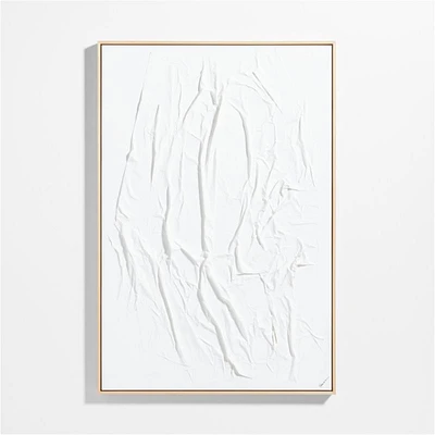 "Aspen" Framed White Textured Wall Art Print 41"x61" by Patrick St. Germain