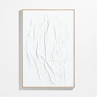 "Aspen" Framed White Textured Wall Art Print 41"x61" by Patrick St. Germain