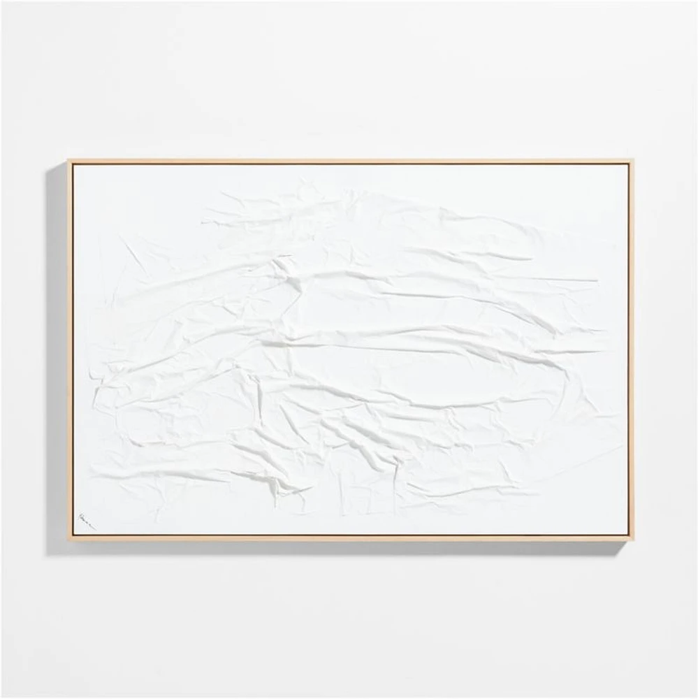 "Aspen" Framed White Textured Wall Art Print 41"x61" by Patrick St. Germain